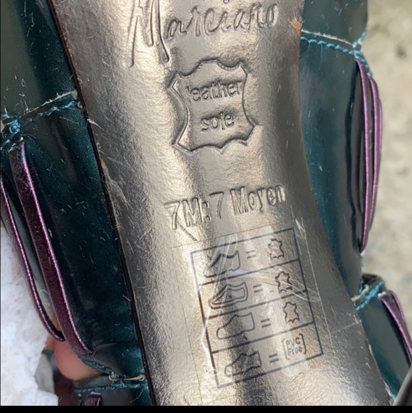 Marciano strap genuine leather ankle sandal heels - Picture 4 of 9